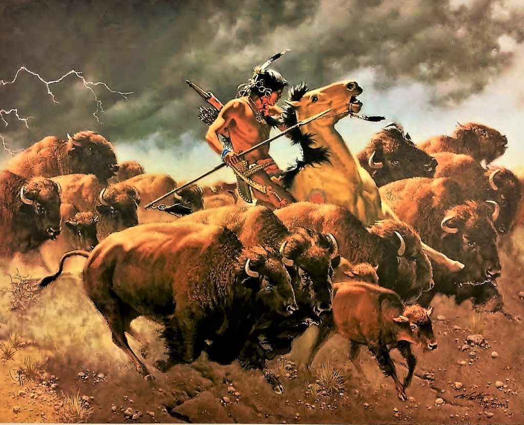 “Flashes of Lightning, Thunder of Hooves” by Frank McCarthy 3 of 3 pcs Suite,